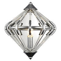 Visconte Corsica 1 Light Glass Rod Wall Light - Chrome