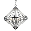 Visconte Corsica 3 Light Glass Rod Ceiling Pendant - Chrome