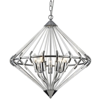 Visconte Corsica 7 Light Glass Rod Ceiling Pendant - Chrome