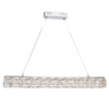 Visconte Crystal Hoop LED Prism Bar Ceiling Pendant - Chrome & Glass
