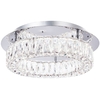 Visconte Crystal Hoop LED Prism Bar Flush Ceiling Light - Chrome & Glass