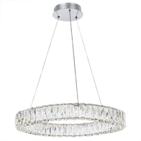 Visconte Crystal Hoop LED Prism Ceiling Pendant - Chrome and Glass