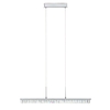 Visconte Elana Crystal Effect LED Ceiling Diner Pendant - Chrome
