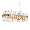 Visconte Flusso Oval Adjustable Ceiling Pendant Light - Antique Brass