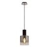 Visconte Fumo 1 Light Ceiling Pendant with Smoke Shades - Chrome