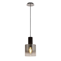 Visconte Fumo 1 Light Ceiling Pendant with Smoke Shades - Chrome