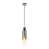 Visconte Fumo Slim 1 Light Ceiling Pendant with Smoke Shades - Chrome