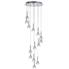 Visconte Gem Conical LED 14 Light Ceiling Cluster Pendant - Chrome
