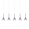 Visconte Gem Conical LED 5
Light Ceiling Pendant Bar -
Chrome