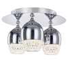 Visconte Goblet 3 Light Wine Glass Style Flush Ceiling Light - Chrome