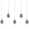 Visconte Goblet 5 Light Wine Glass Style Ceiling Pendant Bar - Chrome