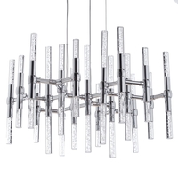 Visconte Helixio 38 Light Round Ceiling Pendant - Chrome