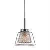 Visconte Hourglass Single LED Diamond Cut Class Ceiling Pendant - Chrome