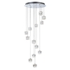 Visconte Ice 13 Light Spiral Ceiling Pendant - Chrome