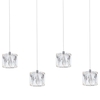 Visconte Ice 4 Light Ceiling Pendant Bar - Chrome