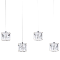 Visconte Ice 4 Light Ceiling Pendant Bar - Chrome