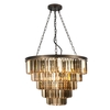 Visconte Ingot 10 Light Crystal Ceiling Pendant - Bronze