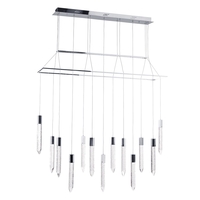 Visconte Krypto-Lampada 13 Light Bar Ceiling Pendant - Chrome
