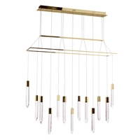 Visconte Krypto-Lampada 13 Light Bar Ceiling Pendant - Gold