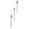 Visconte Krypto-Lampada 3 Light Round Ceiling Pendant - Chrome