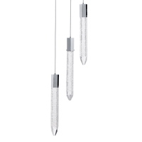 Visconte Krypto-Lampada 3 Light Round Ceiling Pendant - Chrome