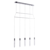 Visconte Krypto-Lampada 5 Light Bar Ceiling Pendant - Chrome