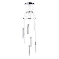 Visconte Krypto-Lampada 7 Light Round Ceiling Pendant - Chrome