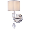 Visconte Laertes 1 Light Wall Light with Droplet and Pleated Shade - Chrome