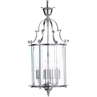 Visconte Lancashire Medium 4 Light Ceiling Pendant Lantern - Chrome