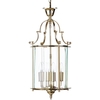 Visconte Lancashire Medium 4 Light Ceiling Pendant Lantern - Polished Brass