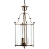 Visconte Lancashire Small 3 Light Ceiling Pendant Lantern - Antique Brass