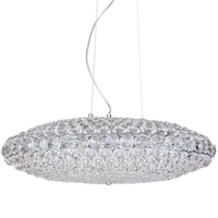 Visconte Large Roma Crystal Ceiling Pendant - Chrome