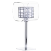 Visconte Lille 1 Light Lattice Cube Table Lamp with Glass Shades - Chrome
