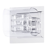 Visconte Lille 1 Light Lattice Cube Wall Light with Glass Shades - Chrome
