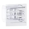 Visconte Lille 1 Light Lattice Cube Wall Light with Glass Shades - Chrome