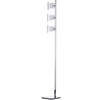 Visconte Lille 3 Light Lattice Cube Floor Lamp with Glass Shades - Chrome