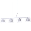 Visconte Lille 4 Light Lattice Cube Ceiling Pendant Bar - Chrome