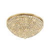 Visconte Maine 15 Light Large Crystal Flush Ceiling Light - Gold
