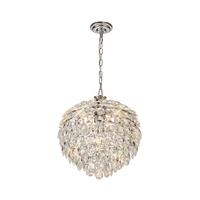 Visconte Maine 6 Light Crystal Ceiling Pendant - Chrome