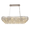 Visconte Maine 8 Light Rectangular Crystal Ceiling Pendant - Chrome