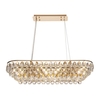 Visconte Maine 8 Light Rectangular Crystal Ceiling Pendant - Gold