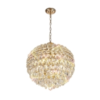 Visconte Maine 9 Light Crystal Ceiling Pendant - Gold
