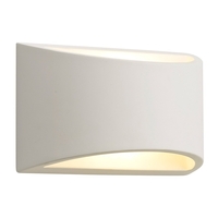 Visconte Marseille 1 Light Rectangular Paintable Wall Light - White