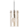 Visconte Monet 1 Light Champagne Tinted Glass Ceiling Pendant - Chrome