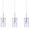 Visconte Monet 3 Light Petroleum Tinted Glass Ceiling Pendant - Chrome