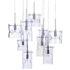 Visconte Monet 9 Light Petroleum Tinted Glass Ceiling Pendant