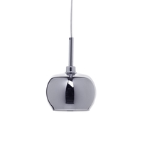 Visconte Normandy 1 Light Glass Ceiling Pendant - Chrome