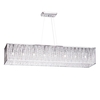 Visconte Oblast 8 Light Frame Pendant Ceiling Light with Crystal Droplets - Chrome