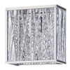 Visconte Oblast Frame Wall Light with Crystal Droplets - Chrome