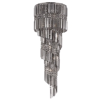Visconte Ottawa 14 Light Spiral Prism Chandelier - Titanium